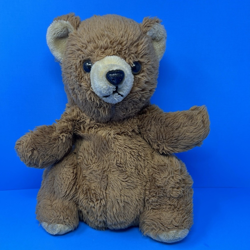 Daekor Pot Belly Bear Plush 12 Inch Vintage 1970s Stuffed Animal Brown Toy Cute